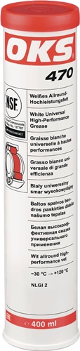 Weißes Allround-Hochleistungsfett OKS 470 weiß NSF H2 OKS