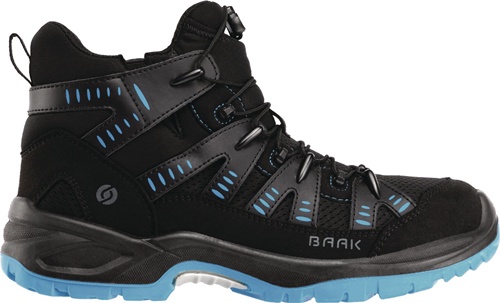 Sicherheitsstiefel Hudson Gr.45 schwarz/blau S1P SRC ESD EN20345 Textil BAAK