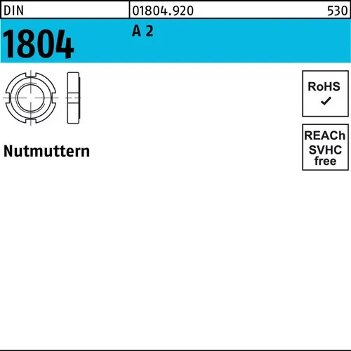Nutmutter DIN 1804 M 40 x 1,5 A 2 5 Stück