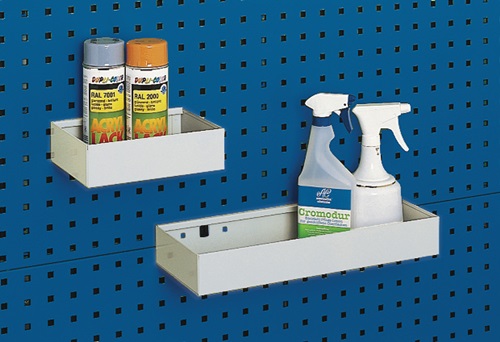 Ablagekasten lichtgrau passend für Lochplatten BOTT