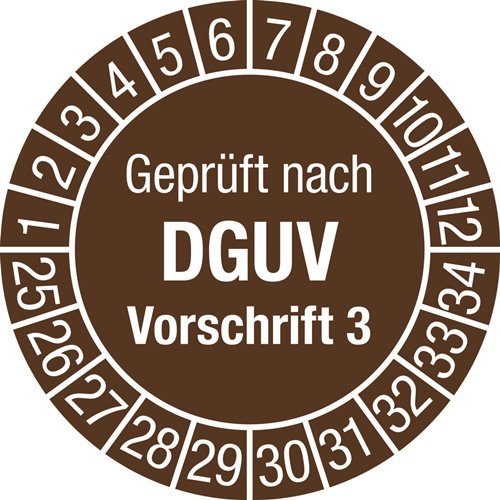Mehrjahresprüfplakette D.30mm J.2025-2034 Folie