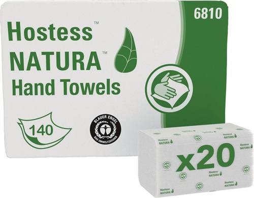 Handtuch Hostess™ NATURA™ 6810 2-lag.weiß L.ca.330 mmxB.ca.250mm 20 Päckchenx140
