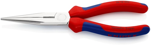 Flachrundzange L.200mm verchr.ger.Mehrkomp.-Hülle KNIPEX