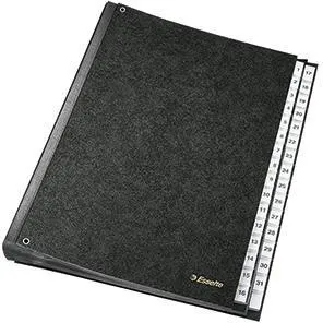 Esselte Pultordner 1114119 1-31 DIN A4 31Fächer Hartpappe schwarz