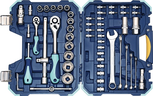 TECWERK Steckschlüsselsatz 60-tlg.1/4+1/2 Zoll SW 4-32mm Z.20/36 6KT 