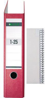 Leitz Registerserie 13810085 1-25 DIN A4 21,2x24cm 25Bl. Papier grau