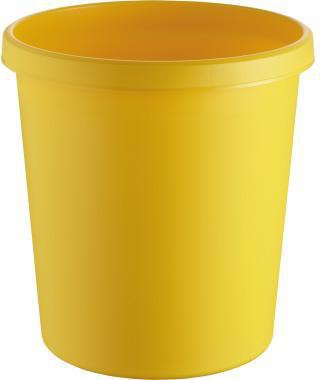 helit Papierkorb H6105818 18l rund Kunststoff gelb