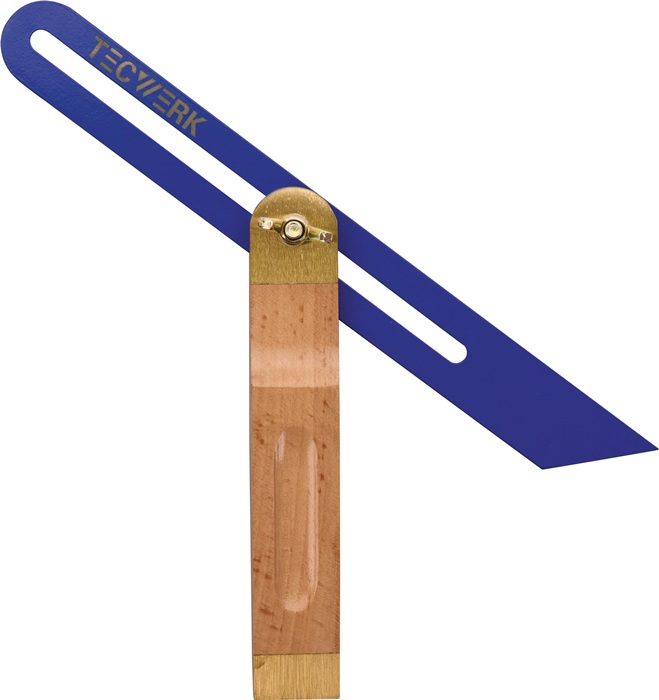 Schmiege Messing blau lackiert TECWERK