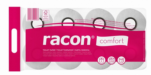 Toilettenpapier racon® 2-lag.64 RL à 250 Bl.=16000 Blätter RACON