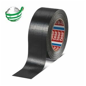 TESA Recyceltes Gewebe-Klebeband Duct Tape, schwarz, BreitexLänge (mmxm): 50X50