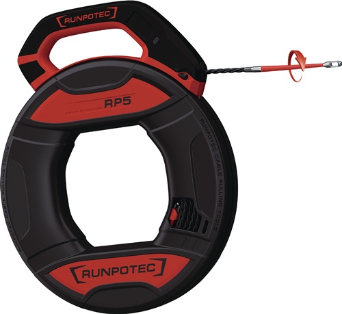 Kabeleinziehgerät RUNPO 5 Band-L.30m Biege-R.15mm Kabel-D.5,3mm RUNPOTEC