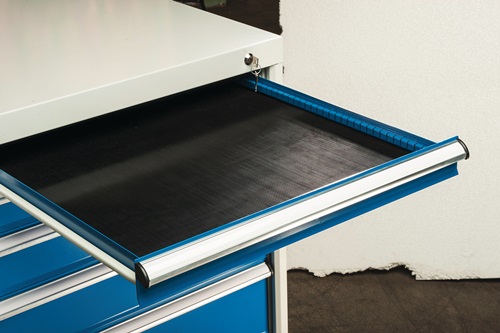 Schubladengummieinlage schwarz f.Schrank-B.572mm f.Schubl.H 50-175mm