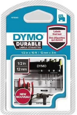 DYMO Schriftbandkassette D1 1978365 12mmx3m ws auf sw