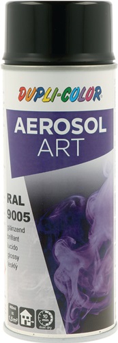 Buntlackspray AEROSOL Art tiefschwarz glänzend RAL 9005 400ml Spraydose