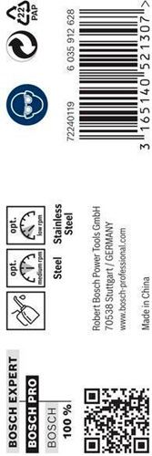 Bosch Metallbohrer PRO Stainless Steel Arbeits-L.75mm D.8,5mm L.117mm 5St.