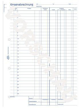 Avery Zweckform Kassenabrechnung 428 DIN A4 2x50Blatt