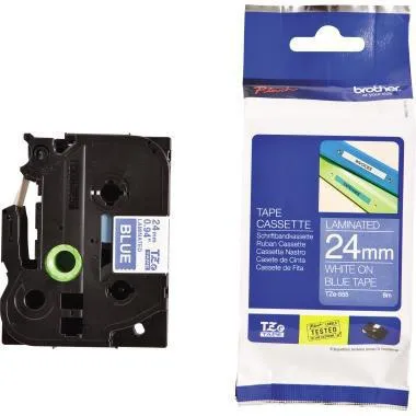 Brother Schriftbandkassette TZE555 24mm ws auf bl
