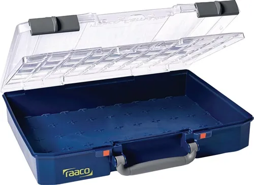 Sortimentskasten CarryLite B413xT330xH82mm transp.blau RAACO
