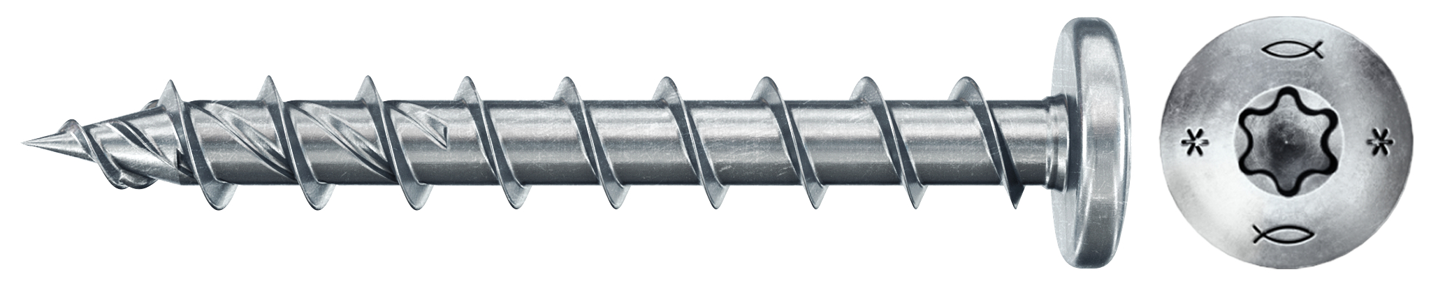 fischer PowerFast FPF II PTF 6,0 x 60 BC 50 Panhead mit Innenstern TX Vollgewinde galvanisch verzinkt, blau passiviert