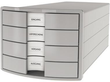 HAN Schubladenbox IMPULS 1012-11 DIN A4/C4 4Fächer geschl. l.gr