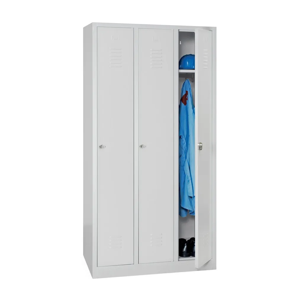 HEMMDAL Kleiderspind mit Sockel + Drehriegelverschluss, 3 Abteile