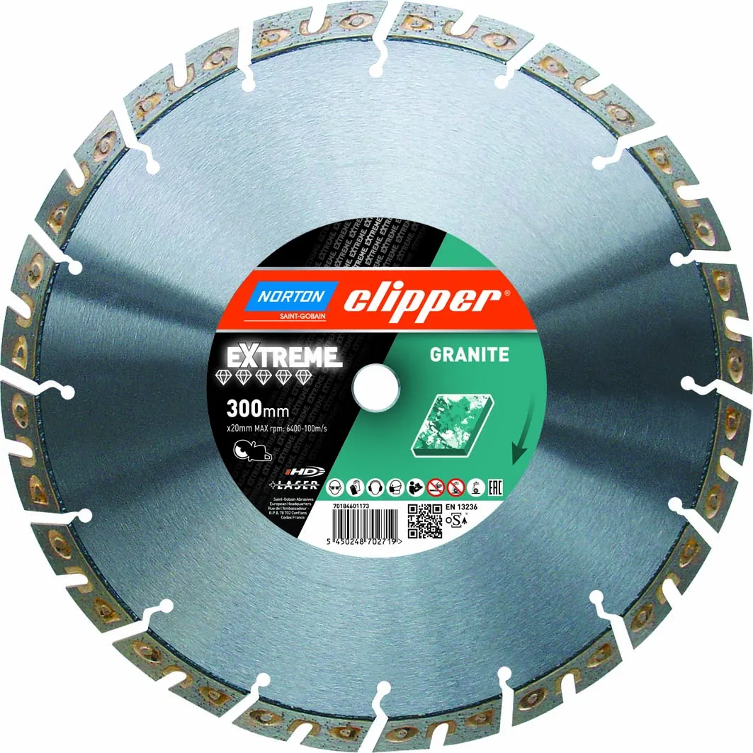 Norton Clipper Diamanttrennscheibe Extreme Granite - 300  x  20 mm
