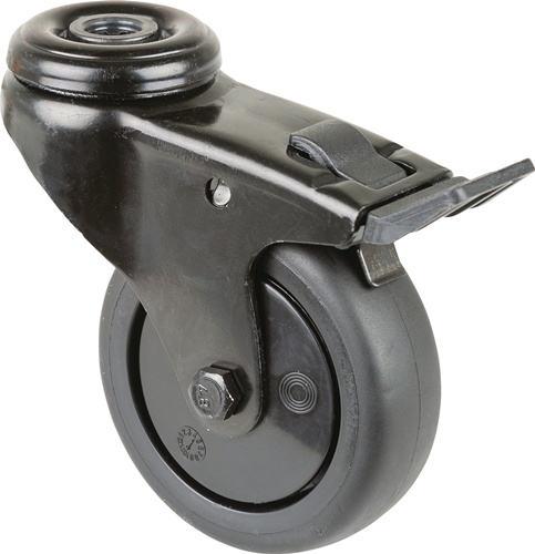 Lenkrolle m.Festst.D.75mm Trgf.75kg Rückenloch 10,2 m.Festst.