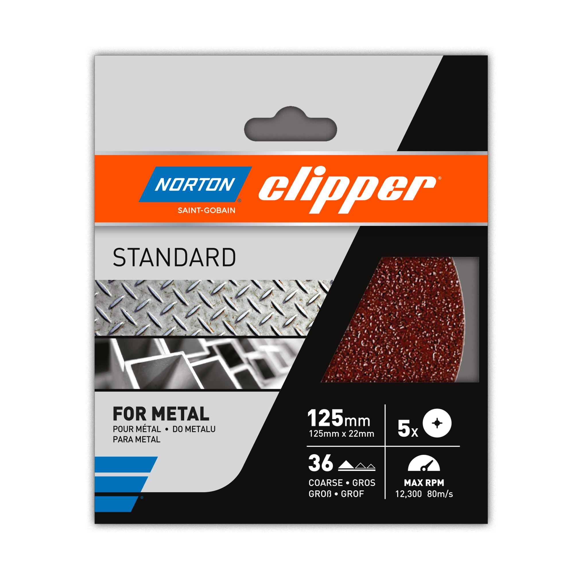 Norton Clipper Fiberscheiben Standard Ø125x22