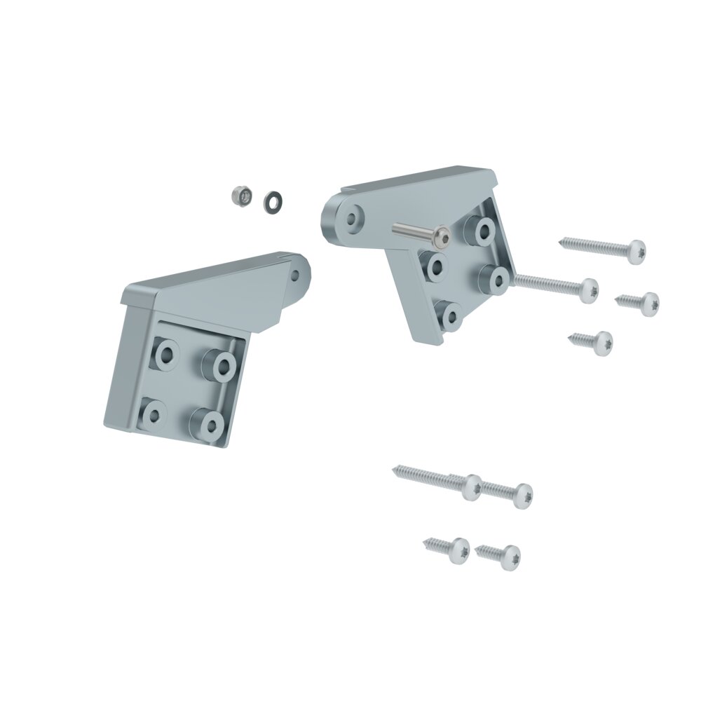 MUNK Ersatzscharnier-Set für Stufen-Stehleitern beidseitig begehbar aus Aluminium