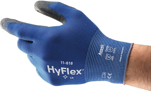 Handschuhe HyFlex® 11-618 Gr.9 blau/schwarz EN 388 PSA II Nyl.m.PU ANSELL