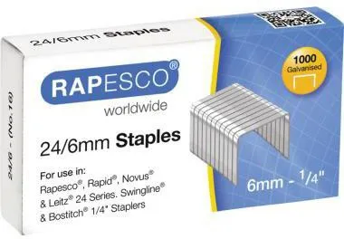 RAPESCO Heftklammer S24607Z3 24/6 verzinkt 1.000 St./Pack.