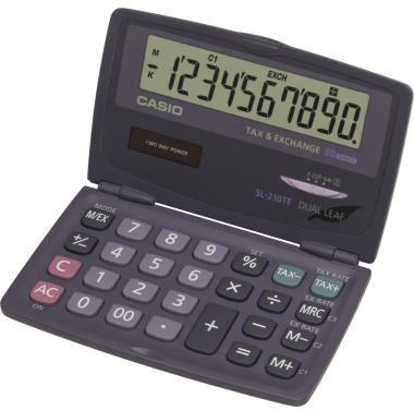 CASIO Taschenrechner SL-210TE-WA-EC 10stellig Solar/Batterie