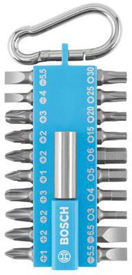 Bosch Schrauberbit-Set 21tlg. hellblau m.Snap-hook