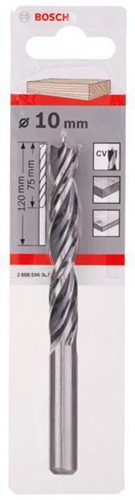 Bosch Holzspiralbohrer Standard Arbeits-L.80mm D.10mm L.120mm Schaft-D.10mm