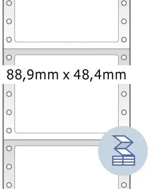 HERMA Endlosetikett 8204 88,9x48,4mm weiß 3.000 St./Pack.