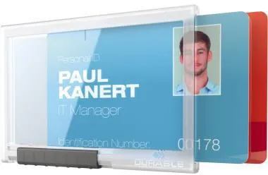 DURABLE Kartenhalter PUSHBOX DUO 892119 10 St./Pack.