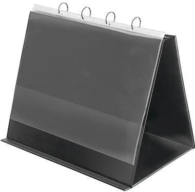 Veloflex Tischflipchart 4132280 DIN A3 quer 4Ringe 10Hüllen schwarz