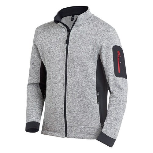 Strick-Fleecejacke CHRISTOPH Gr.XXXL grau/schwarz FHB