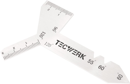 TECWERK Universalschleiflehre f.Spiralbohrer m.Spitzenwinkel 118Grad 