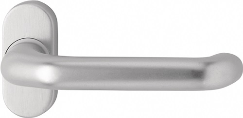 Profiltürdrückerlochteil oval 8 mm gekröpft EDI