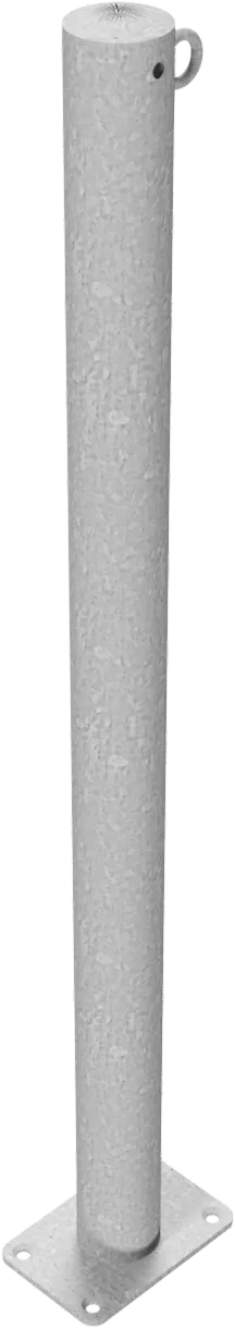 Absperrpfosten Stahlrohr Ø 60 x 2,5 mm ortsfest für Dübelbefestigung