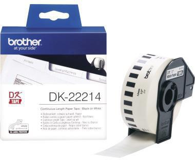 Brother Endlosetikettenrolle DK22214 12mmx30,48m Papier weiß