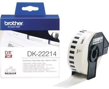 Brother Endlosetikettenrolle DK22214 12mmx30,48m Papier weiß