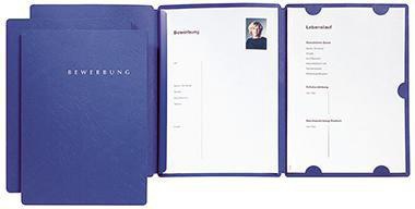 PAGNA Bewerbungsmmappe Select Basic 22002-02 DIN A4 Karton blau