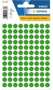 HERMA Markierungspunkt 1835 8mm dunkelgrün 540 St./Pack.