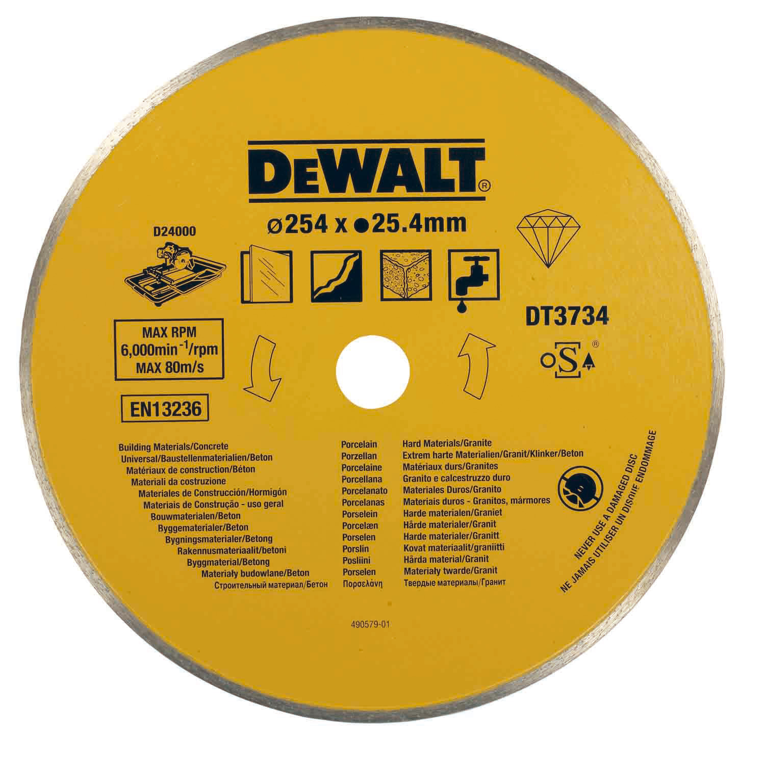 DEWALT DT3734-XJ Diamanttrennscheibe Eco4 250 mm