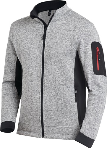 Strick-Fleecejacke CHRISTOPH Gr.L grau/schwarz FHB