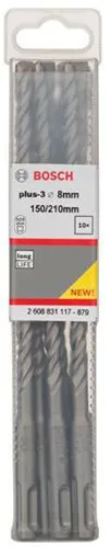 Bosch Hammerbohrer Arbeits-L.150mm D.8mm L.210mm SDS plus-3 10 St
