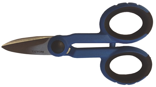TECWERK Elektriker-/Handwerkerschere L.140mm 2K-Kunststoff