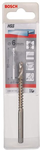 Bosch Fräsbohrer HSS DxL 6x90mm Schaft-D.6mm empf.Drehzahl 1000-2000 1/min